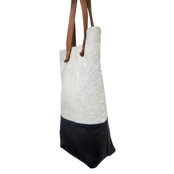 24b Fleabags Custom Flea Bag Leather And Canvas Tote Bag - Picture 3 of 14